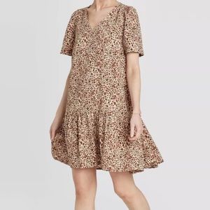 A New Day Target Leopard Dress Large EUC